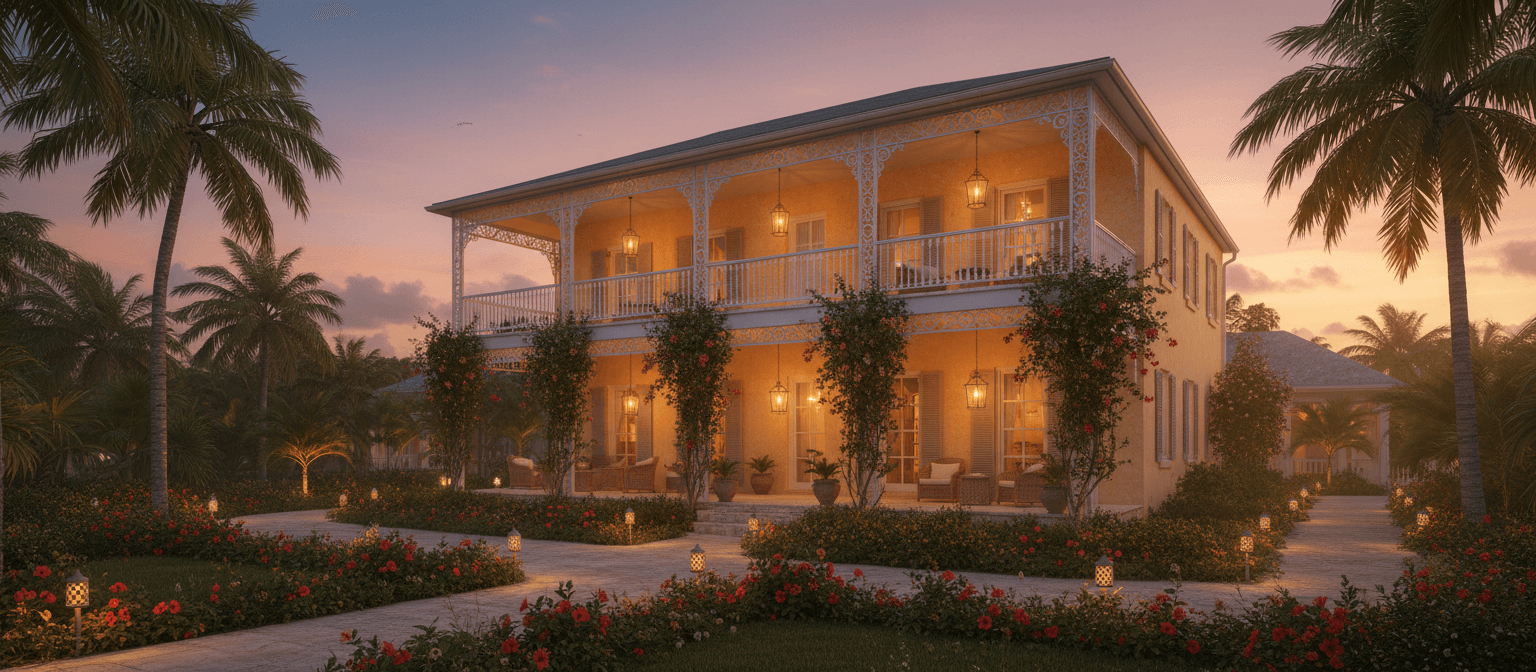 The Mansion house at dusk